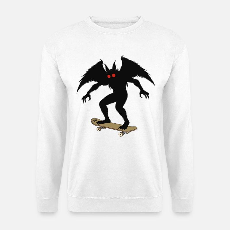 Mothman 1966 Skateboarding - Unisex Pullover - Weiß