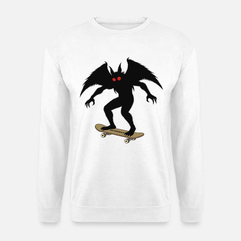 Mothman Skateboarding - Unisex Pullover - Weiß