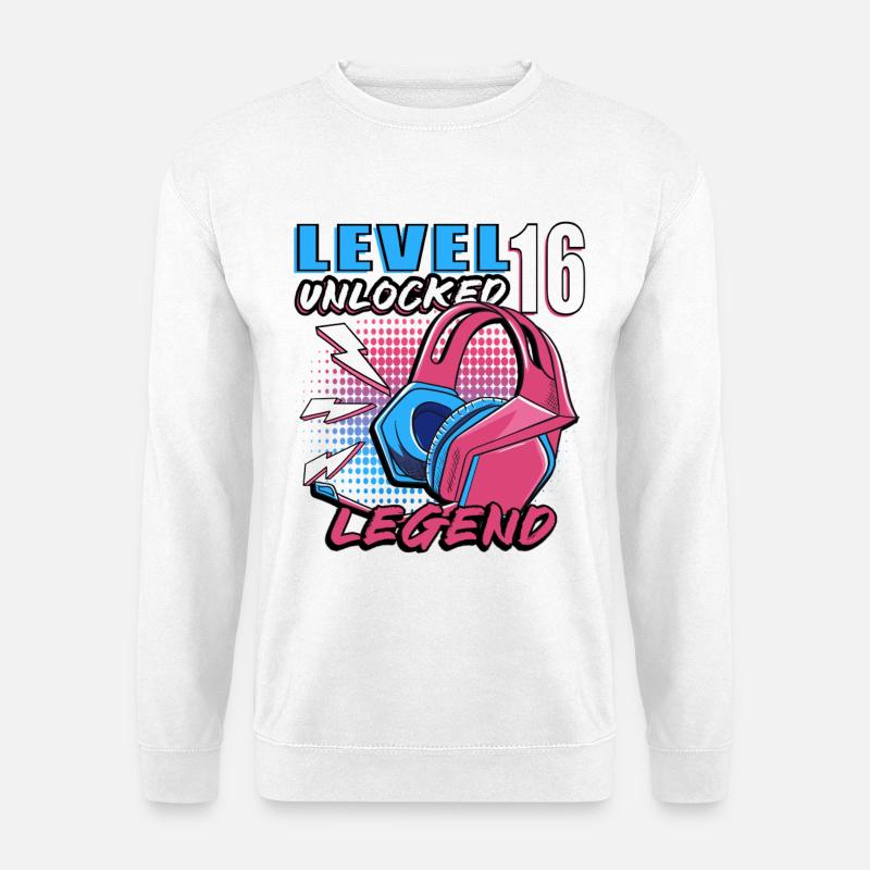 Level16 Legend Kopfhörer Design - Unisex Pullover - Weiß