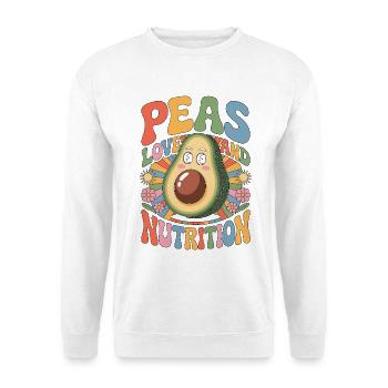 Nutritionist Peas Love And Nutritional Coach - Unisex Pullover - Weiß - Vorne