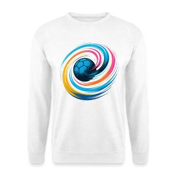Handball Neon Ball, colorful whirl throw, dynamic - Unisex Sweatshirt - white - Front