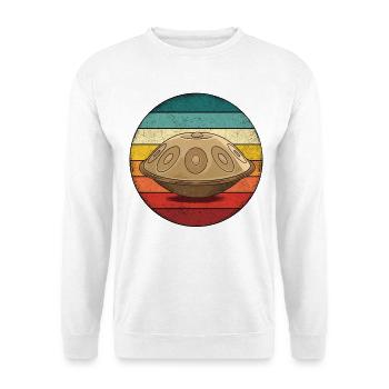 Tambour à main rétro - Sweat-shirt Unisexe - blanc - Devant