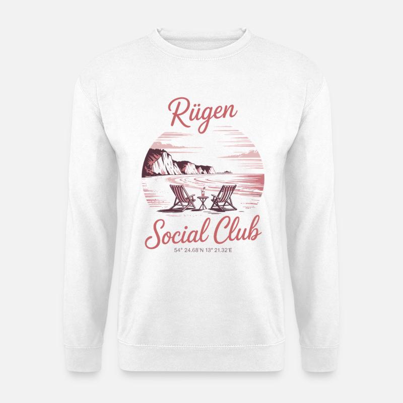 Rügen Ostsee Design Strand Urlaub - Unisex Pullover - Weiß
