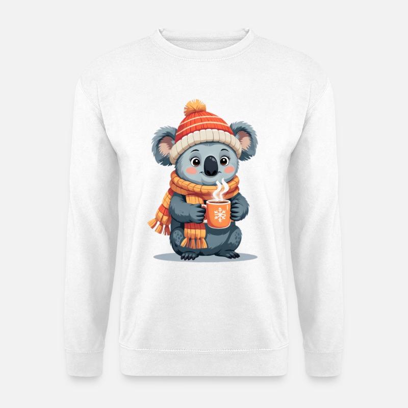 Winterkoala Kuscheltee Becher - Unisex Pullover - Weiß