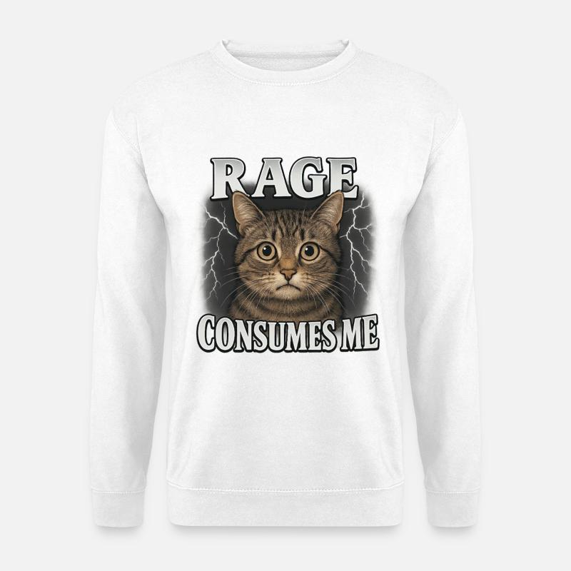 Rage Consumes Me - Unisex Pullover - Weiß