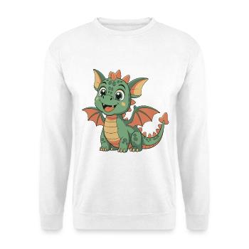 Süßer kleiner Drache - Unisex Pullover - Weiß - Vorne