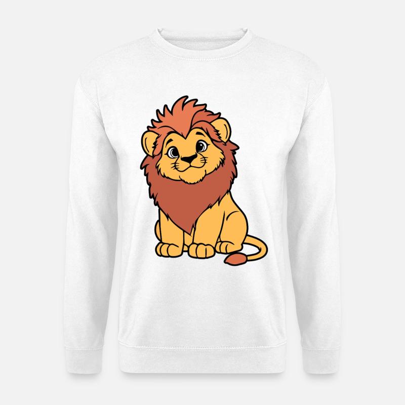 Warmes Cartoon-Löwenjunges - Unisex Pullover - Weiß