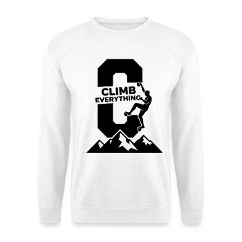 Climb Everything Rock Climbing Adventure - Unisex Sweatshirt - white - Front