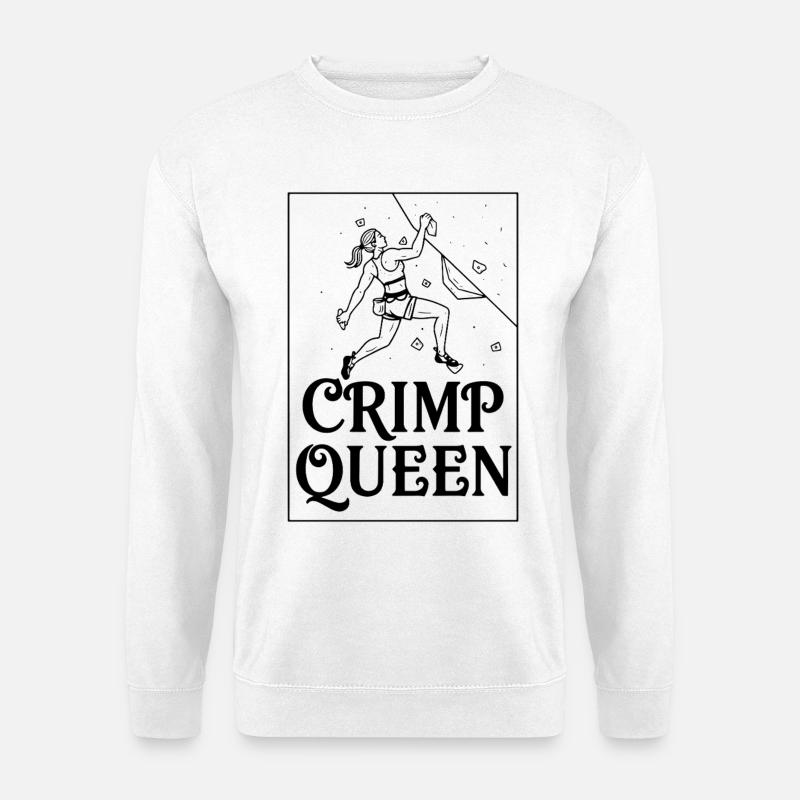 Crimp Queen Kletterabenteuer-Grafik - Unisex Pullover - Weiß