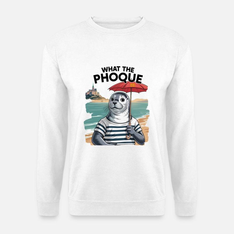 Normandy Seal Pride Humor-Geschenk - Unisex Pullover - Weiß