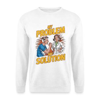 Nutritionist My Problem My Pictogram Mom Dad - Unisex Pullover - Weiß - Vorne