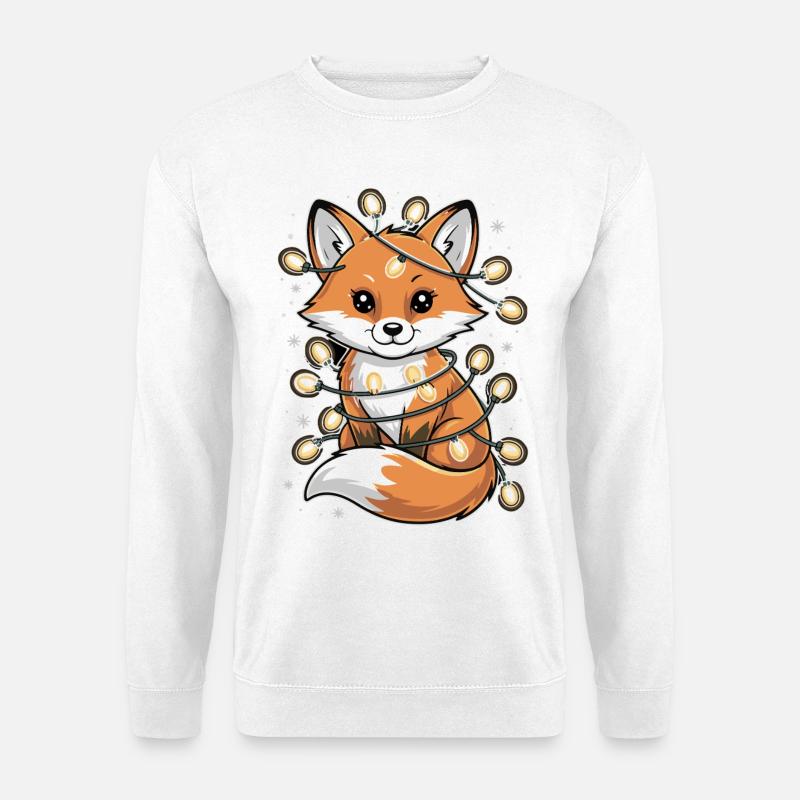 Lichterfuchs in the winter magic fox - Unisex Sweatshirt - white