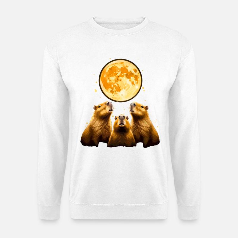 Capybara Capybara Moonlight Trio - Unisex Sweatshirt - white
