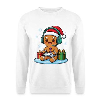Fun Gingerbread Christmas Game - Unisex Sweatshirt - white - Front
