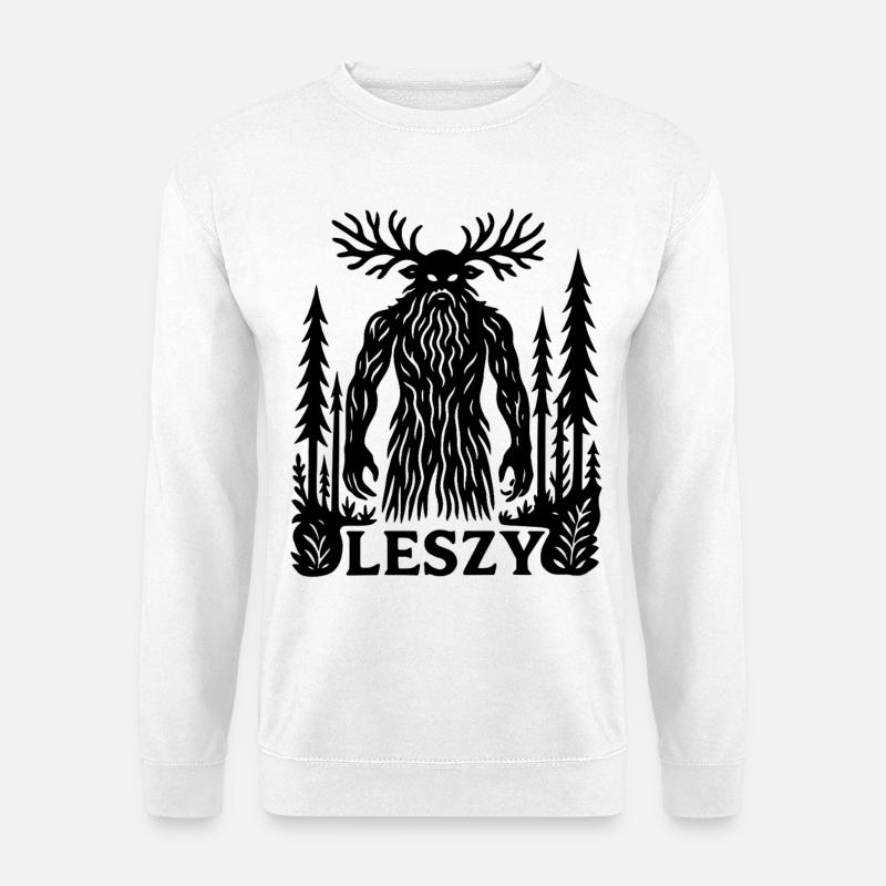 Waldgeist Leshy-Kunst - Unisex Pullover - Weiß