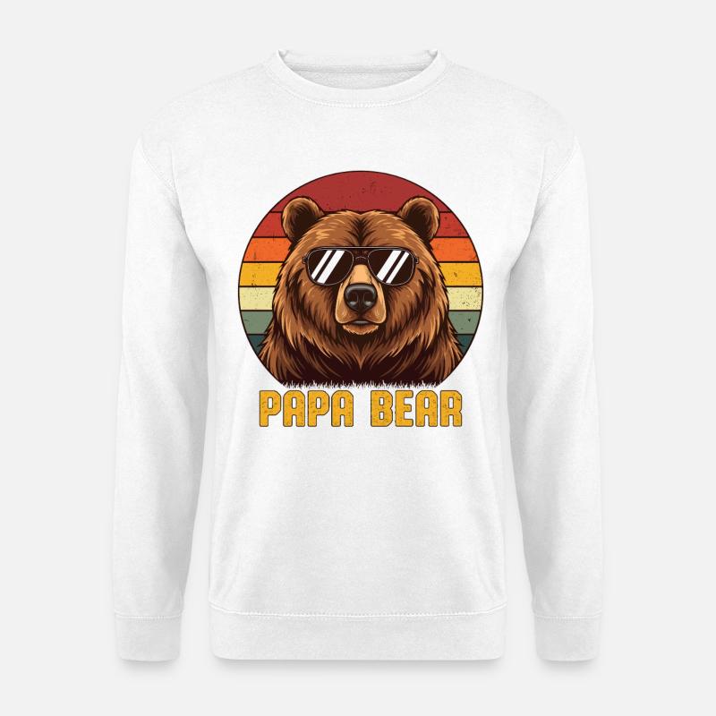 Papa Bear - Unisex Pullover - Weiß