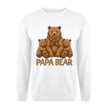 Papa Ours - Sweat-shirt Unisexe - blanc - Devant