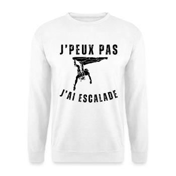 I can't I climbed - Unisex Sweatshirt - white - Front