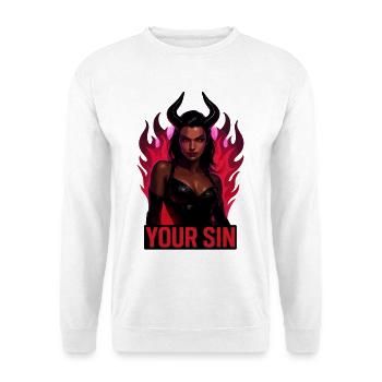 Démon ton péché, enfer brûlant, séduction - Sweat-shirt Unisexe - blanc - Devant