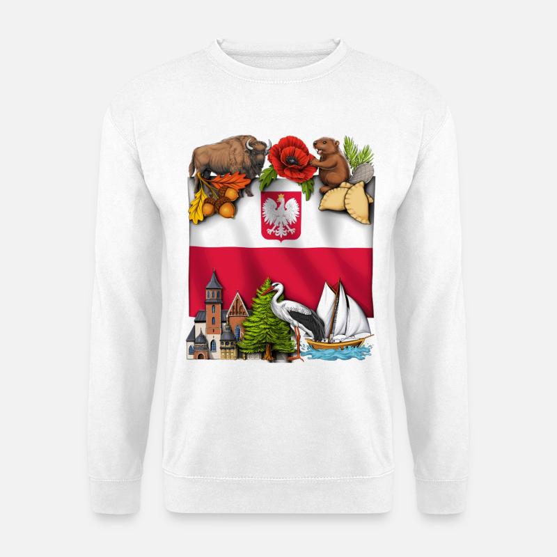 Polen - Unisex Pullover - Weiß