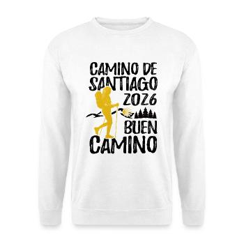 Buen Camino 2026 | Chemin de Saint-Jacques, Pèlerins, Santiago - Sweat-shirt Unisexe - blanc - Devant