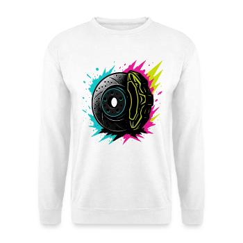 Neon brake power, racing tuning shirt - Unisex Sweatshirt - white - Front