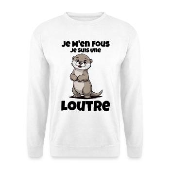 Es ist mir egal, ich bin ein Geschenkotter - Unisex Pullover - Weiß - Vorne