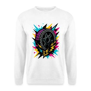 Neon Drift Wheel, Tuning Thunderstorm, Racing - Unisex Sweatshirt - white - Front