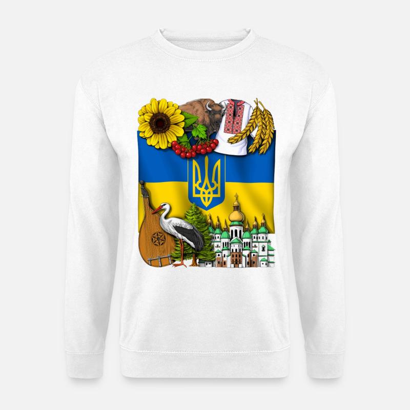 Ukraine - Unisex Pullover - Weiß