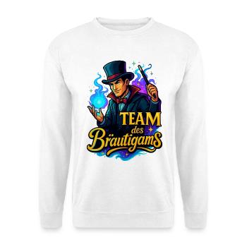 Team des Bräutigams, Zauberer JGA Shirt - Unisex Pullover - Weiß - Vorne