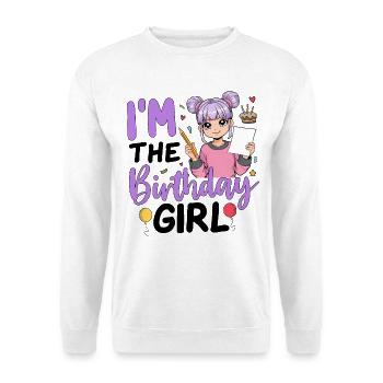 Je suis la fille d’anniversaire - Sweat-shirt Unisexe - blanc - Devant