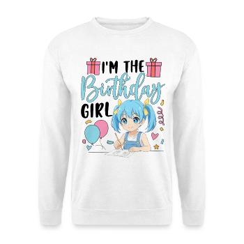 Je suis la fille d’anniversaire - Sweat-shirt Unisexe - blanc - Devant