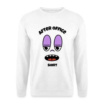 Conception après le bureau - Look fatigué Style minimaliste - Sweat-shirt Unisexe - blanc - Devant
