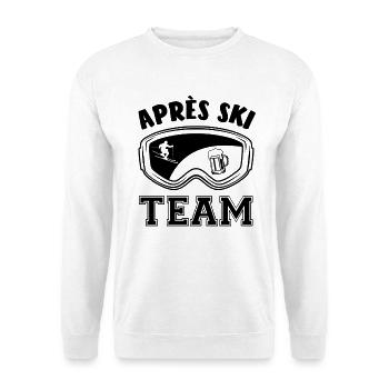 Après Équipe de ski, sports d’hiver, forfaits ski - Sweat-shirt Unisexe - blanc - Devant