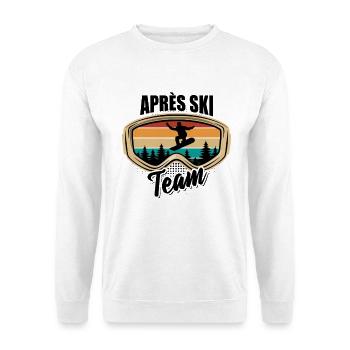 Snowboard | Après Ski Team, Sports d’hiver - Sweat-shirt Unisexe - blanc - Devant