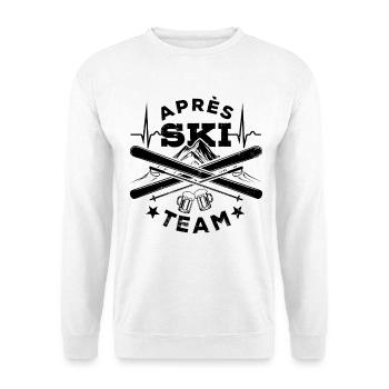 Après Équipe de ski, sports d’hiver, forfaits ski - Sweat-shirt Unisexe - blanc - Devant