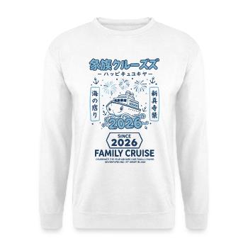 Croisière en famille 2026 Célébrer l’Année de l’Aventure - Sweat-shirt Unisexe - blanc - Devant
