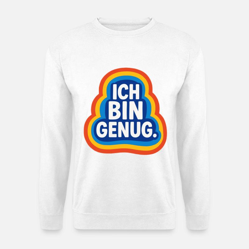 I'm Enough Self Love Retro Design - Unisex Sweatshirt - white