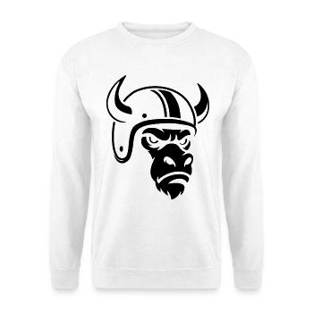 Biker Bull – Racing Spirit & Steel Head - Sweat-shirt Unisexe - blanc - Devant