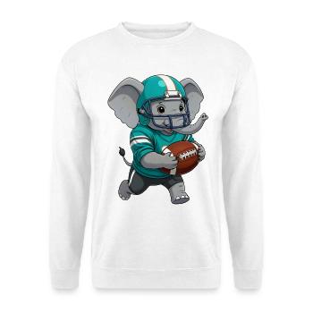 Conception de la journée de match de football d’éléphant mignon - Sweat-shirt Unisexe - blanc - Devant