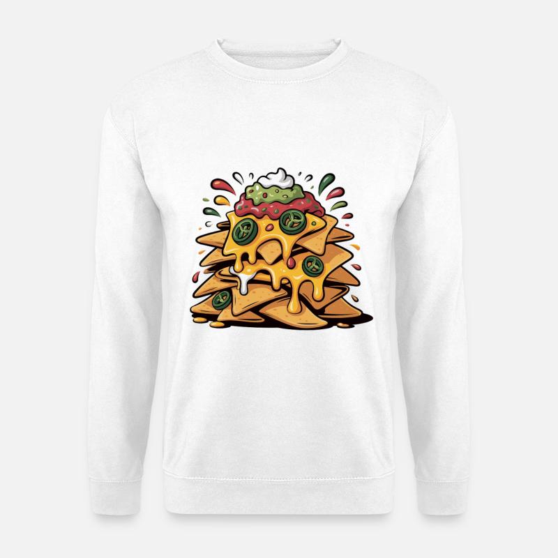 Cheese Nacho Tower Explosion - Unisex Sweatshirt - white