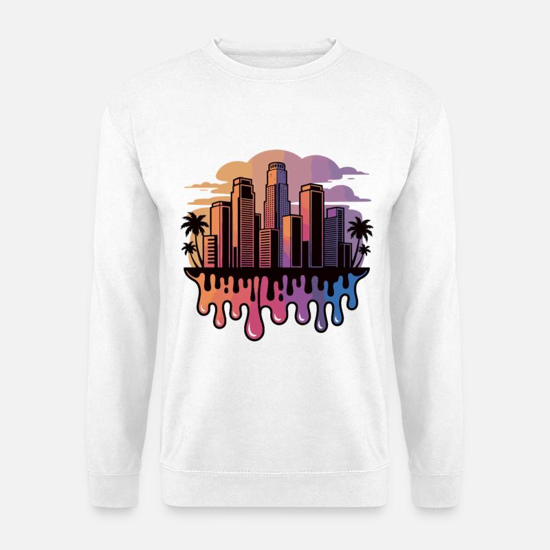 Gradient Skyline Drops - Unisex Sweatshirt - white