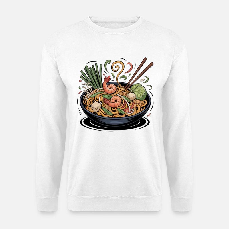 Frühlingsramen mit Shrimp und Limette - Unisex Pullover - Weiß