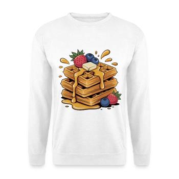 Art gaufré fruité - Sweat-shirt Unisexe - blanc - Devant