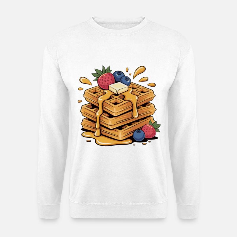 Fruchtige Waffelkunst - Unisex Pullover - Weiß