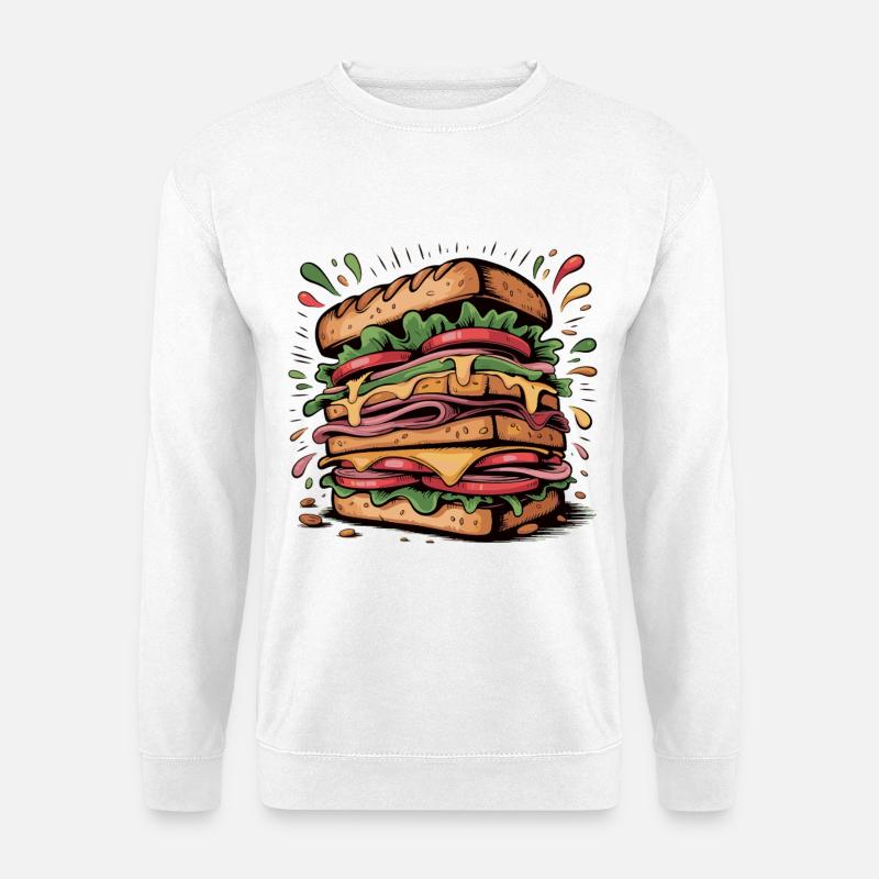 Burger Pop Art Explosion - Unisex Sweatshirt - white