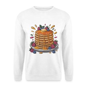 Syrup pancakes with berries - Unisex Sweatshirt - white - Front