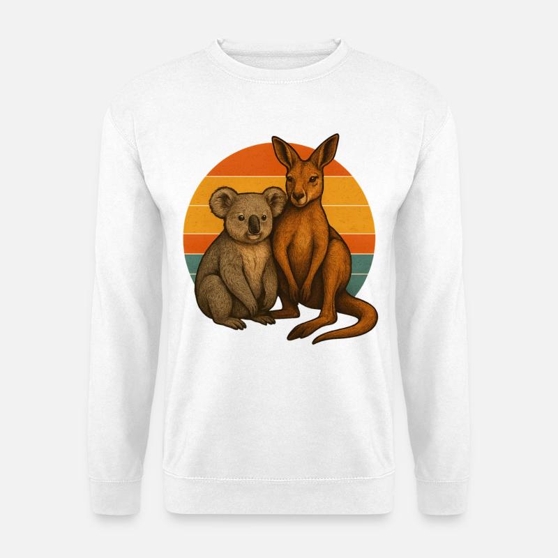 Koala und Känguru - Unisex Pullover - Weiß