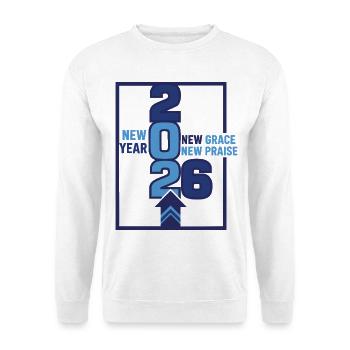 Nouvel An 2026 Nouvelle Grâce Nouvelle Louange - Sweat-shirt Unisexe - blanc - Devant