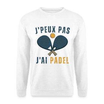 I can't I have padel - Unisex Sweatshirt - white - Front